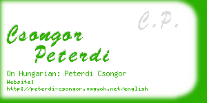 csongor peterdi business card